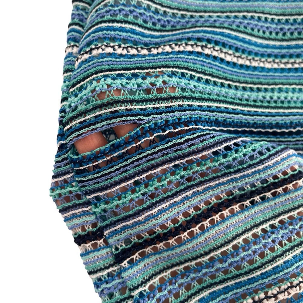 Vintage Y2K No Boundaries blue stripe knit maxi tank dress Junior's M - Picture 12 of 15